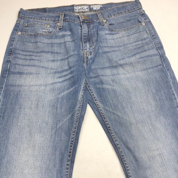 MENS LEVI SIGNATURE STRAIGHT LEG JEANS 34x34 ⭐️ - Picture 6 of 11
